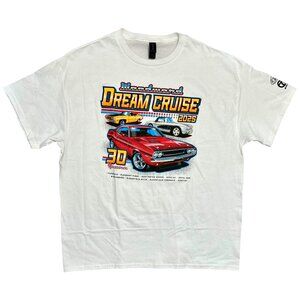 Woodward Dream Cruise 30th Anniversary 2025 White Graphic T-Shirt, Men's XL